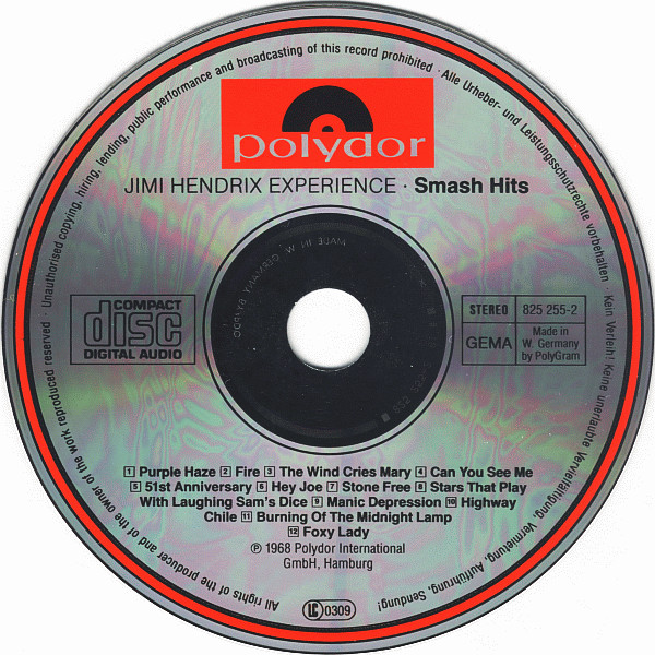 The Jimi Hendrix Experience - Smash Hits | Polydor (825 255-2) - 3 The Jimi Hendrix Experience - Smash Hits | Polydor (825 255-2) - 3