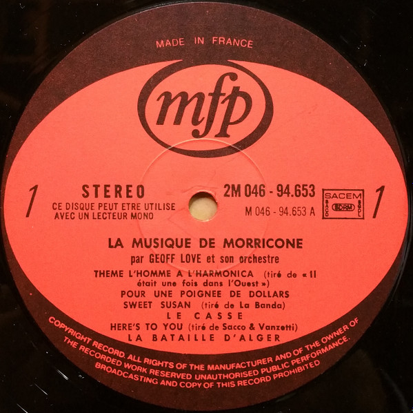 Geoff Love & His Orchestra - La Musique D'Ennio Morricone | Music For Pleasure (2M 046-94.653) - 4