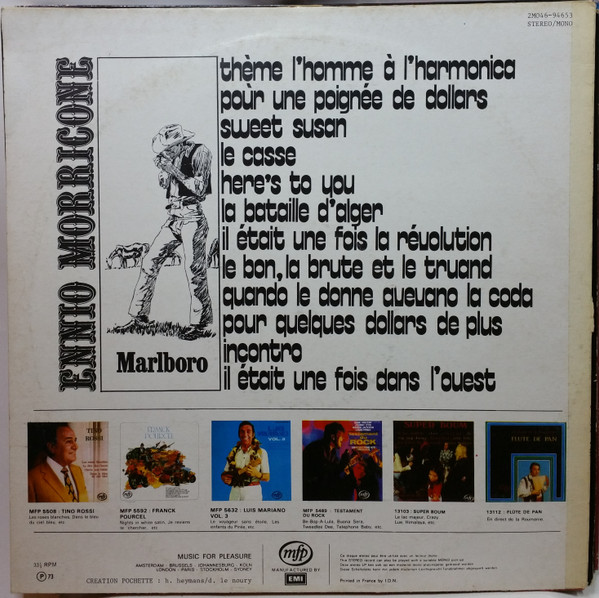 Geoff Love & His Orchestra - La Musique D'Ennio Morricone | Music For Pleasure (2M 046-94.653) - 2