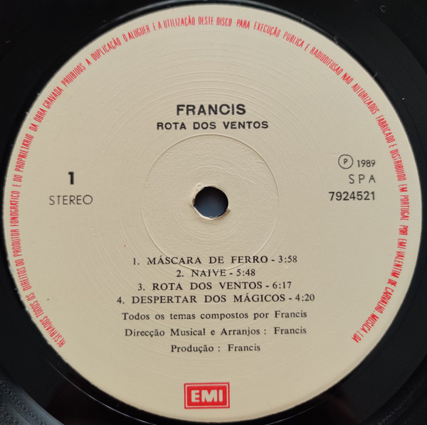 Francis - Rota Dos Ventos | EMI (7924521) - 3 Francis - Rota Dos Ventos | EMI (7924521) - 3