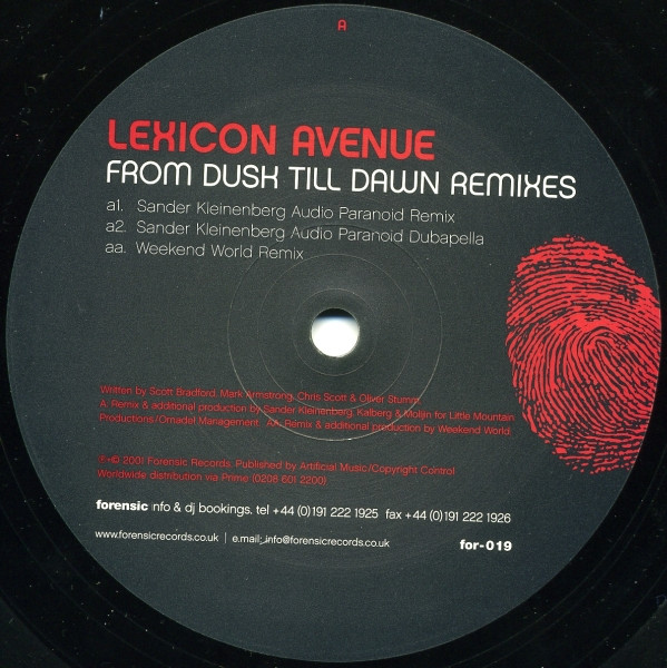 Lexicon Avenue - From Dusk Till Dawn (Remixes) | Forensic Records (FOR-019)