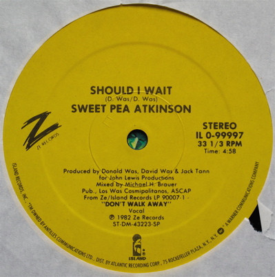 Sweet Pea Atkinson - Dance Or Die | ZE Records (IL 0-99997) - 2