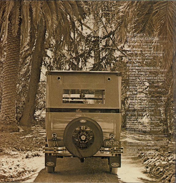 The Bud Shank Quintet - Bud Shank's Sunshine Express | Concord Jazz (CJ-20) - 2
