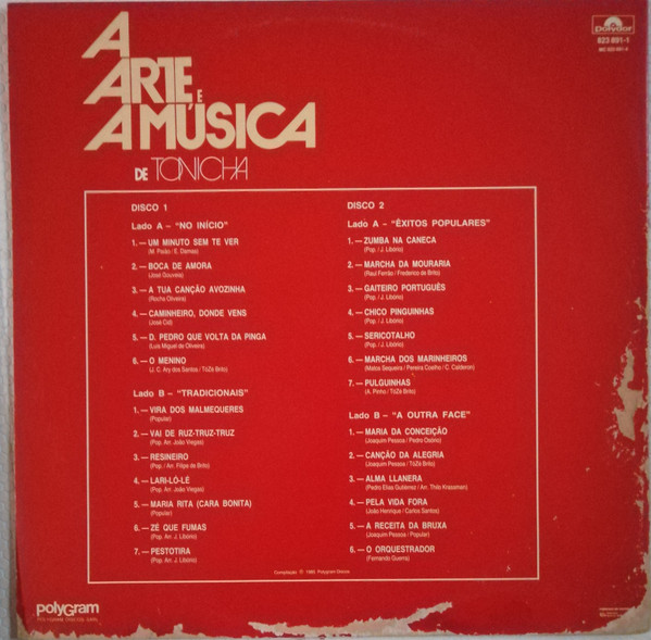 Tonicha - A Arte e A Música de Tonicha | Polydor (823891-1) - 3