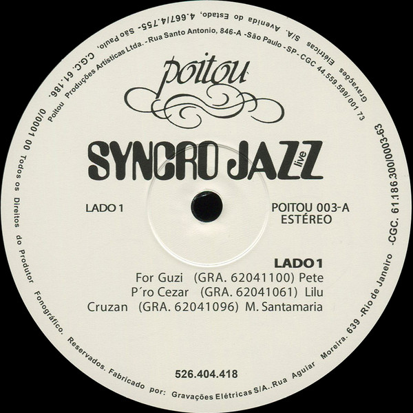 Syncro Jazz - Syncro Jazz Live | Poitou (POITOU 003) - 3 Syncro Jazz - Syncro Jazz Live | Poitou (POITOU 003) - 3