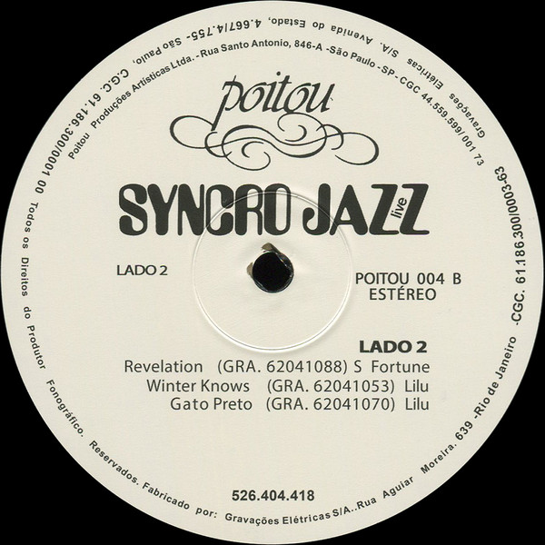 Syncro Jazz - Syncro Jazz Live | Poitou (POITOU 003) - 4 Syncro Jazz - Syncro Jazz Live | Poitou (POITOU 003) - 4