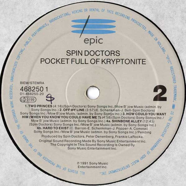 Spin Doctors - Pocket Full Of Kryptonite | Epic (EPC 468250 1) - 4