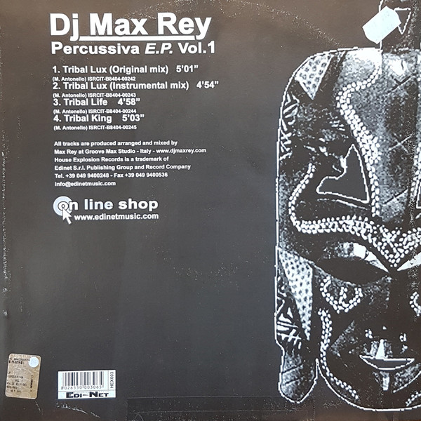 Max Rey - Percussiva E.P. Vol.1 | House Explosion (HEX 003) - 2