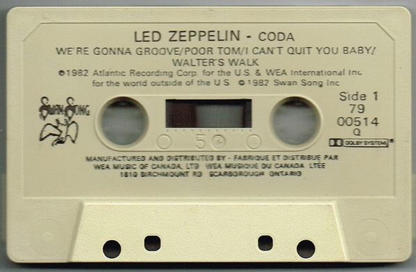 Led Zeppelin - Coda [Cassette] | Swan Song (79-00514) - 4