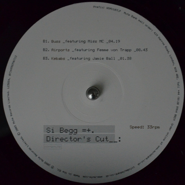 Si Begg - Director's Cut | NovaMute (NOMU107LP) - 4