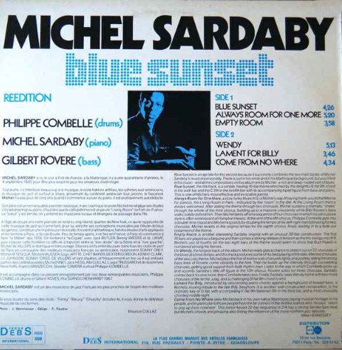 Michel Sardaby - Blue Sunset | Disques Debs (HDD 508) - 2 Michel Sardaby - Blue Sunset | Disques Debs (HDD 508) - 2