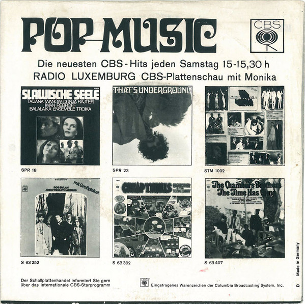 The Tremeloes - Once On A Sunday Morning (Cuando Sali De Cuba) | CBS (4313)
