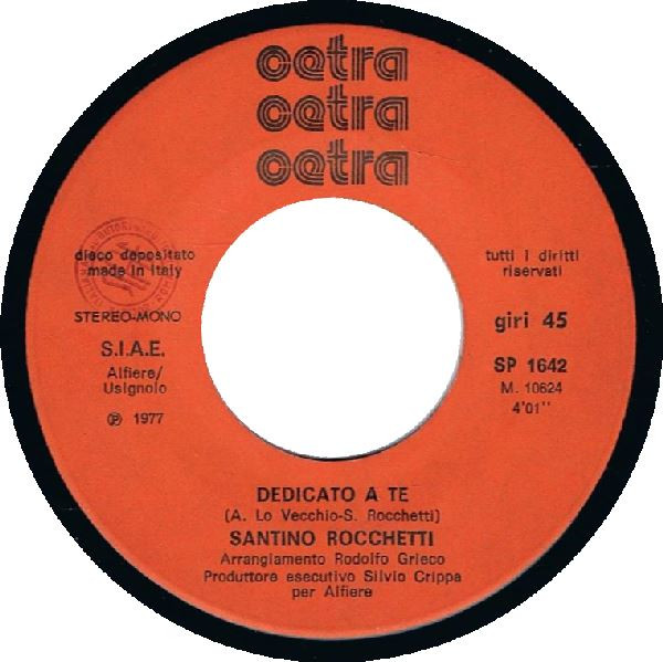 Santino Rocchetti - Dedicato A Te | Cetra (SP 1642) - 3