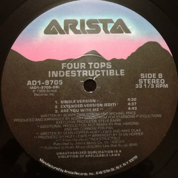 Four Tops - Indestructible | Arista (AD1-9705) - 4