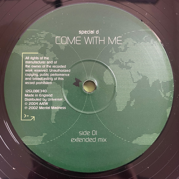 Special D. - Come With Me | All Around The World (12 GLOBE 340) - 3