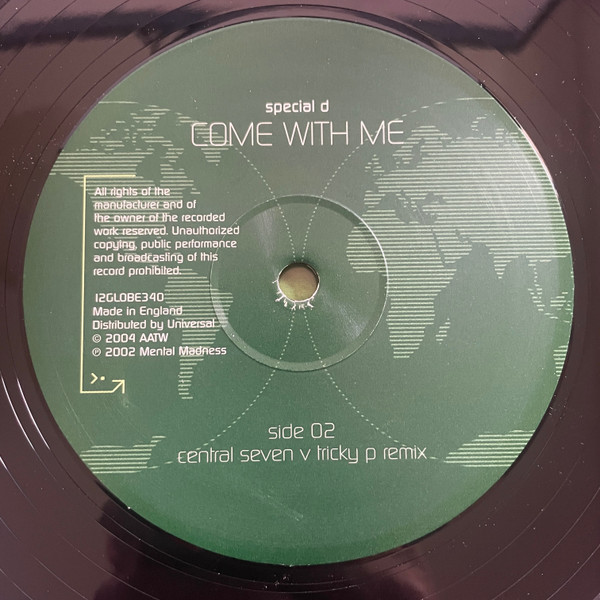 Special D. - Come With Me | All Around The World (12 GLOBE 340) - 4