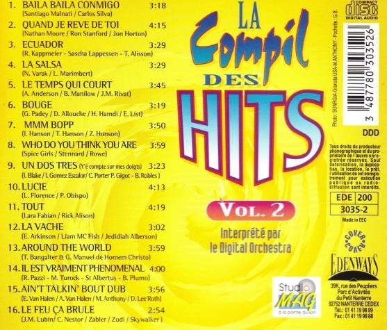 Digital Orchestra - La Compil Des Hits Vol. 2 | Edenways (EDE 3035 - 2) - 2 Digital Orchestra - La Compil Des Hits Vol. 2 | Edenways (EDE 3035 - 2) - 2
