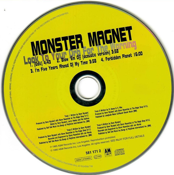 Monster Magnet - Look To Your Orb For The Warning | A&M Records (581 171 2) - main