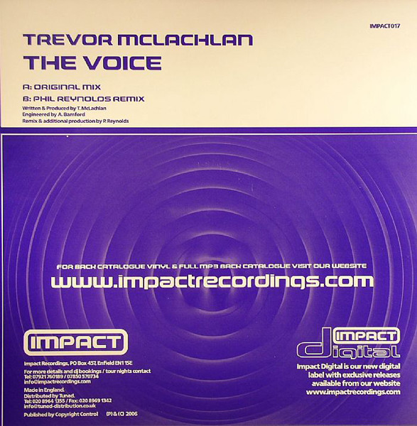 Trevor Mclachlan - The Voice | Impact Recordings (IMPACT 017) - 2