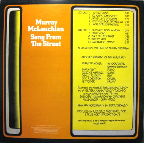 Murray McLauchlan - Song From The Street | Epic (S EPC 64969) - 2 Murray McLauchlan - Song From The Street | Epic (S EPC 64969) - 2