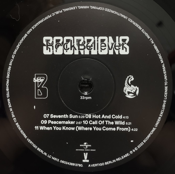Scorpions - Rock Believer | Vertigo (0602438813780) - 3