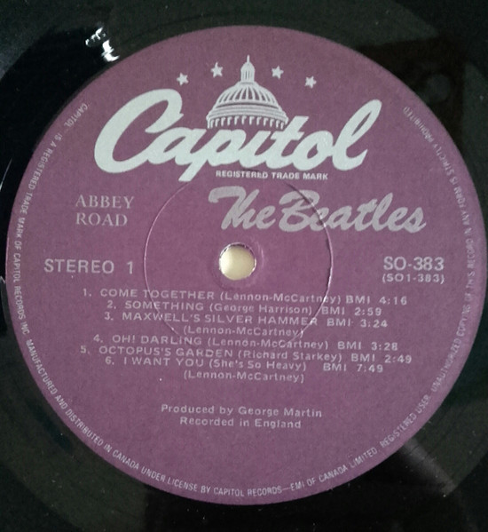 The Beatles - Abbey Road | Capitol Records (SO-383) - 3 The Beatles - Abbey Road | Capitol Records (SO-383) - 3