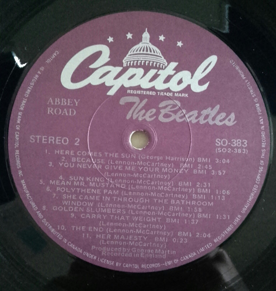 The Beatles - Abbey Road | Capitol Records (SO-383) - 4 The Beatles - Abbey Road | Capitol Records (SO-383) - 4
