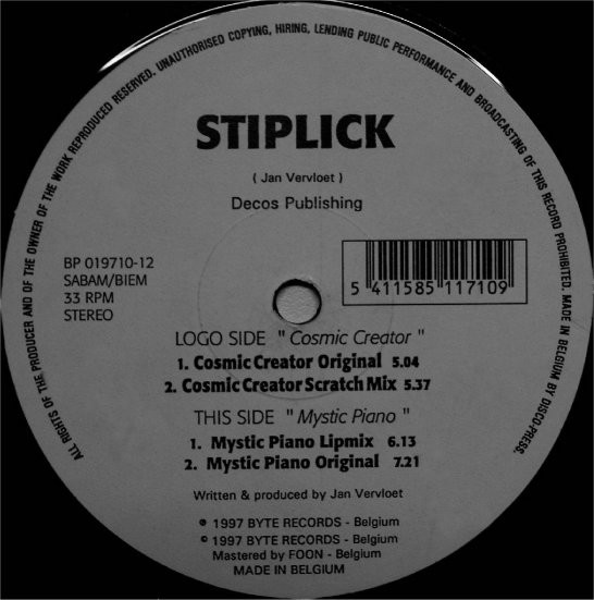 Stiplick - Cosmic Creator / Mystic Piano | Byte Progressive (BP 019710-12)