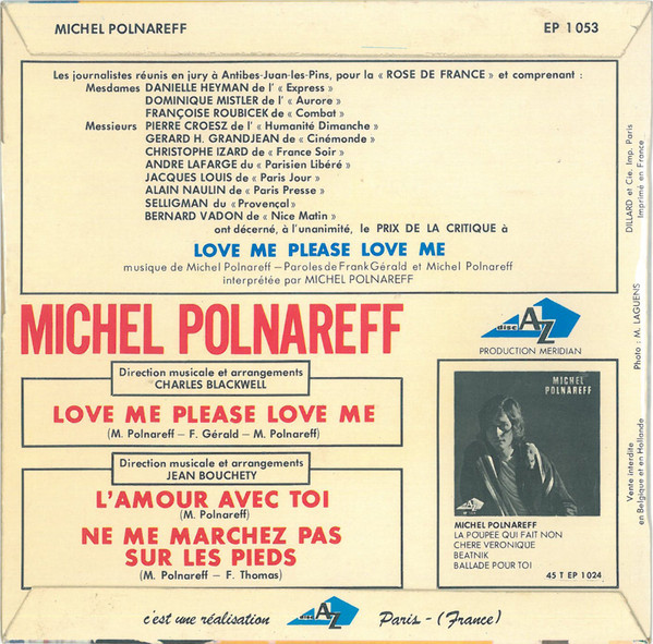 Michel Polnareff - Love Me Please Love Me | Disc'Az (EP 1 053) - 2
