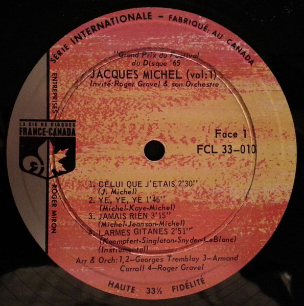 Jacques Michel - ''Grand Prix'' Du Festival Du Disque | France-Canada (FCL 33-010) - 3 Jacques Michel - ''Grand Prix'' Du Festival Du Disque | France-Canada (FCL 33-010) - 3