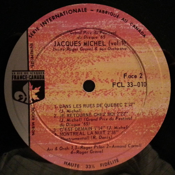 Jacques Michel - ''Grand Prix'' Du Festival Du Disque | France-Canada (FCL 33-010) - 4 Jacques Michel - ''Grand Prix'' Du Festival Du Disque | France-Canada (FCL 33-010) - 4