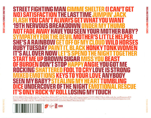The Rolling Stones - Forty Licks | Rolling Stones Records (724381337820) - 2