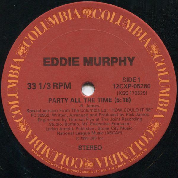 Eddie Murphy - Party All The Time (12") [Vinyl] | Columbia (12CXP-05280) - 3