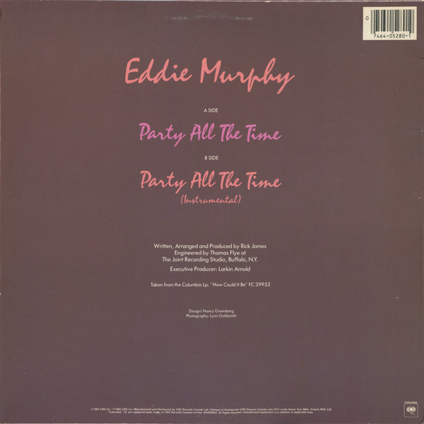 Eddie Murphy - Party All The Time (12") [Vinyl] | Columbia (12CXP-05280) - 2
