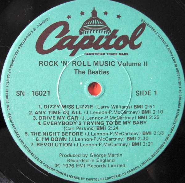 The Beatles - Rock 'n' Roll Music, Volume 2 | Capitol Records (SN-16021) - 3 The Beatles - Rock 'n' Roll Music, Volume 2 | Capitol Records (SN-16021) - 3