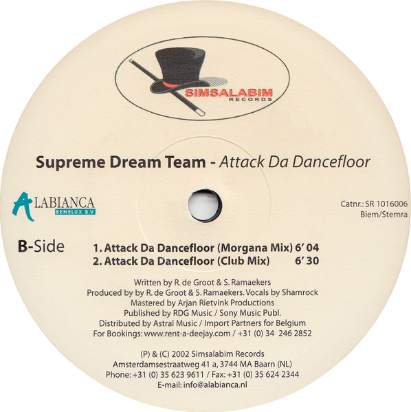 Supreme Dream Team - Attack Da Dancefloor | Simsalabim Records (SR 1016006) - 2