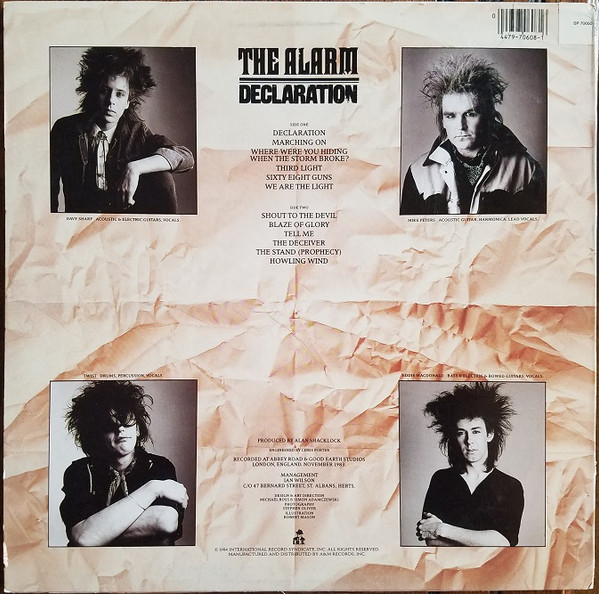 The Alarm - Declaration | I.R.S. Records (SP70050) - 2 The Alarm - Declaration | I.R.S. Records (SP70050) - 2