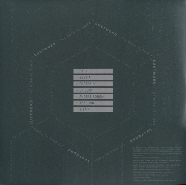 Lustmord - The Word As Power | Blackest Ever Black (BLACKESTLP004) - 3