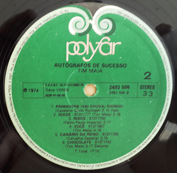 Tim Maia - Autógrafos De Sucesso | Polyfar (2493 506) - 4 Tim Maia - Autógrafos De Sucesso | Polyfar (2493 506) - 4