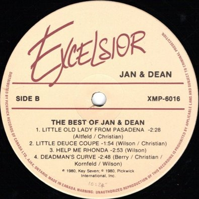 Jan & Dean - The Best Of Jan And Dean [Vinyl] | Excelsior (XMP-6016) - 4