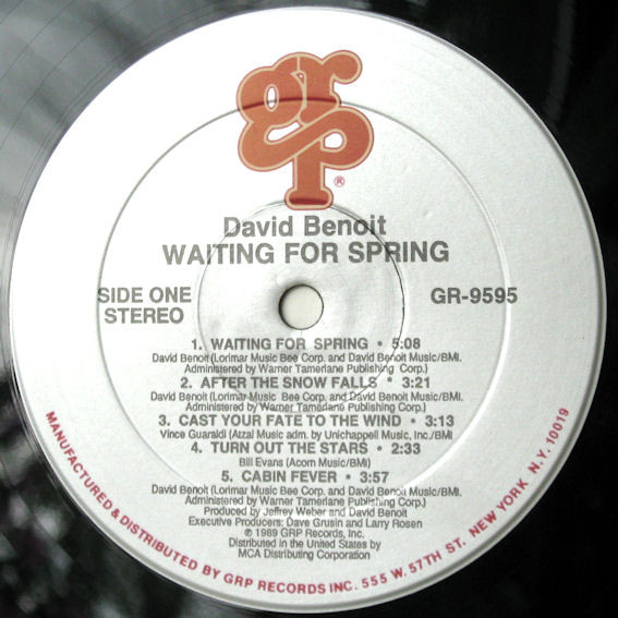 David Benoit - Waiting For Spring | GRP (GR-9595) - 3 David Benoit - Waiting For Spring | GRP (GR-9595) - 3
