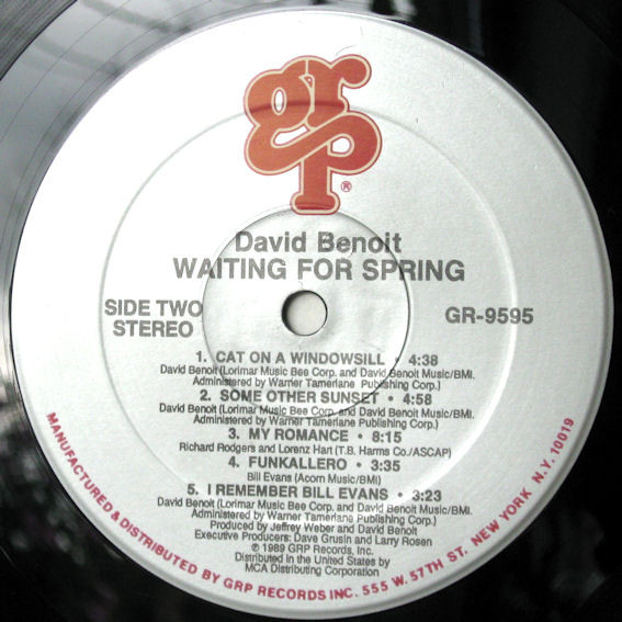 David Benoit - Waiting For Spring | GRP (GR-9595) - 4 David Benoit - Waiting For Spring | GRP (GR-9595) - 4