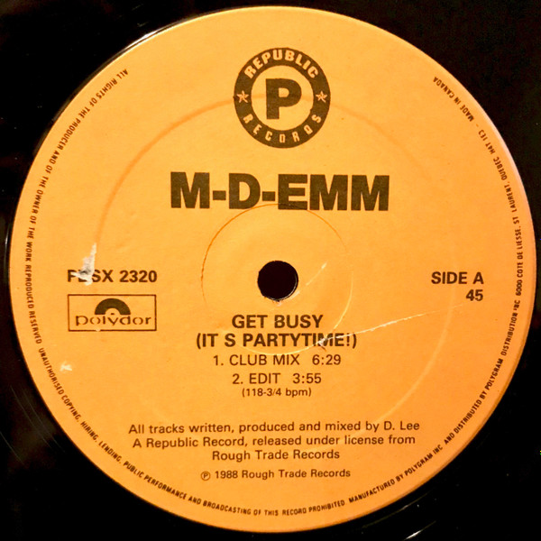 M-D-Emm - Get Busy (It's Partytime!) | Republic Records (PDSX 2320)