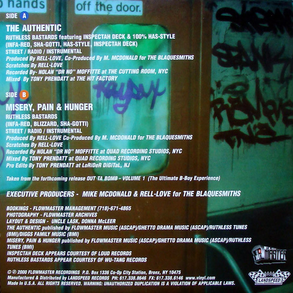 Ruthless Bastards - The Authentic / Misery, Pain & Hunger | Flowmaster Recordings (FLO1010) - 2 Ruthless Bastards - The Authentic / Misery, Pain & Hunger | Flowmaster Recordings (FLO1010) - 2