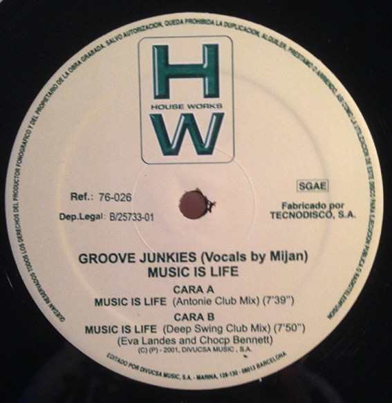 Groove Junkies - Music Is Life | House Works (HW 76-026) - main