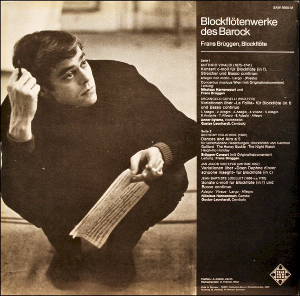 Frans Brüggen - Blockflötenwerke Des Barock | Telefunken (SAW 9560-M) - 2
