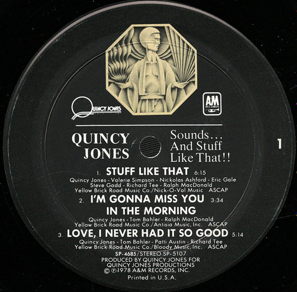 Quincy Jones - Sounds ... And Stuff Like That!! | A&M Records (SP 4685) - 3