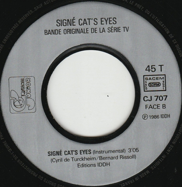 Isabelle Guillard - Signé Cat's Eyes (Le Générique De La Série Télévisée) | Canal Junior (CJ 707) - 4 Isabelle Guillard - Signé Cat's Eyes (Le Générique De La Série Télévisée) | Canal Junior (CJ 707) - 4