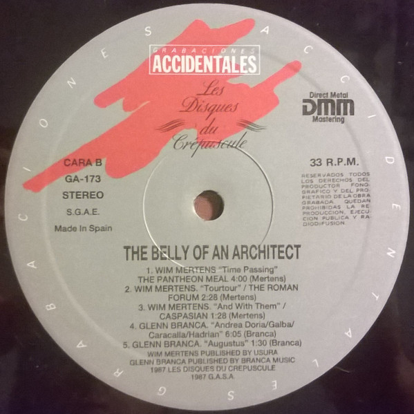 Wim Mertens - The Belly Of An Architect | Gasa (GA-173) - 4 Wim Mertens - The Belly Of An Architect | Gasa (GA-173) - 4