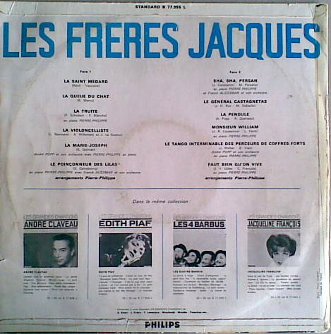 Les Frères Jacques - Les Frères Jacques | Philips (B 77.955 L) - 2 Les Frères Jacques - Les Frères Jacques | Philips (B 77.955 L) - 2